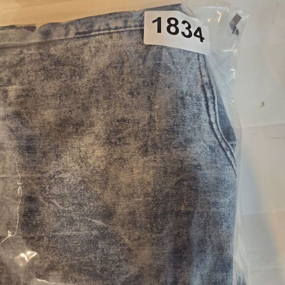 Brooklyn Xpress Jeans Mens 36x34 Blue Denim Stretch Flat Front Straight Leg Logo - Picture 9 of 9